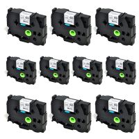 SuperInk 10 Pack Compatible for Brother HSe-241 HSe241 HS-241 HS241 Black on White Heat Shrink Tube Label Tape use in PT-D400 PT-D600 PT-E300 PT-E500 PT-P750WVP Printer (0.69''x 4.92ft, 17.7mm x 1.5m)