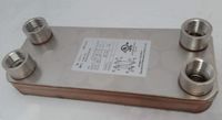20 Plate Water to Water Brazed Plate Heat Exchanger 1" FPT Ports w/Brackets