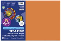 Tru-Ray Heavyweight Construction Paper, Electric Orange,  12" x 18", 50 Sheets