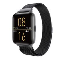 Kalakate Smart Watch for Android iOS Phones, IP68 Waterproof Sport Watch for Men Women, Fitness Smartwatch with Heart Rate Monitor Sleep Tracker, 1.54" Full-Touch Screen, Black Stainless Steel Band