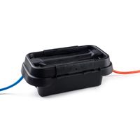 SOCKiTBOX - The Original Weatherproof Connection Box - Indoor & Outdoor Electrical Power Cord Enclosure for Timers, Extension Cables, Holiday Lights, Power Tools, Fountains & More - Size Small - Black