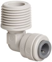 John Guest Acetal Copolymer Tube Fitting, Rigid Elbow, 1/4" Tube OD x 1/4" NPTF Male (Pack of 10)
