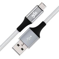 360 Electrical 360652-TI Habitat 4ft Premium Braided Charging Cable with Micro USB Connector - Modern Collection-Titanium