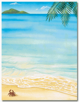 Masterpiece Tropical letterhead - 8.5 x 11 - 25 Sheets