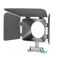 Neewer Plastic 15 mm Rail Rods Matte Box for Canon Nikon Sony Fujifilm Olympus Panasonic DSLR Camera,Camcorder Video Movie Film Making System(Blue)