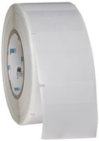Brady THT-26-427-1 2.5" Width x 2.25" Height, B-427 Self-Laminating Vinyl, Matte Finish White/Translucent Thermal Transfer Printable Label (1000 per Roll)