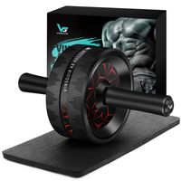 Vinsguir Ab Roller for Abs Workout, Ab Roller Wheel Exercise Equipment for Core Workout, Ab Wheel Roller for Home Gym, Ab Workout Equipment for Abdominal Exercise (Black & Red)