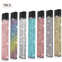 7Pack Skin | Sticker | Wrap | Decal | Case | Cover for JUUL, Rose Red Silver Blue Glitter & Colorful Glitter, Shock-proof & Scratch-proof Sleeve Shield Cap (No Device Included, No Charge Cover)