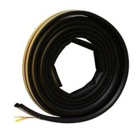 Frost King EPDM Rubber Self-Stick Weatherseal Tape, D-Section, 5/16" W, 1/4" T, 17 ft L, Black