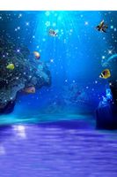 5x7ft Blue Sea Ocean The Underwater World Photographer's Digital Studio Vinyl Floor Photography Backdrops Background