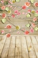 Vacally Vinyl Wood Wall Floor Photography Prop Backdrop Background 3x5FT Studio Props Art Poster Print Wall Photo Picture Living Room (Multicolour 4)