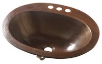 Sinkology Seville Copper Drop-in Bath Sink with Overflow in Aged Copper