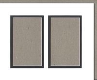 Amazon Photo Mats 16x20 White & Black Double Picture Mat, Bevel Cut for 2 8x10 Pictures