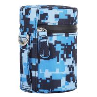 JIN Lens Bag Camouflage Color Small Lens Case Zippered Cloth Pouch Box for DSLR Camera Lens, Size: 11x8x8cm (Blue) Camera Accessory (Color : Blue)