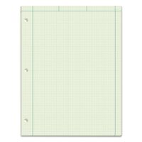 TOPS Engineering Computation Pad, 3-Hole Punched, 8.5 x 11 Inches, 5 Squares per Inch, 100 Sheets, Green, (35510)