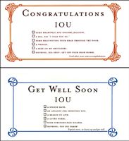 Quiplip IOU Thank You + Birthday 6) Greeting Cards