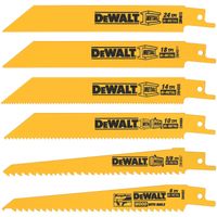 DEWALT Reciprocating Saw Blades, Metal/Wood Cutting Set, 6-Piece (DW4856)
