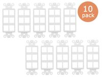 Tricom Quickport Decora Wall Plate Keystone Insert (10 Pack, 6 Ports)