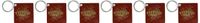 3dRose Welcome Home, Red - Key Chains, 2.25 x 4.5 inches, set of 6 (kc_37094_3)