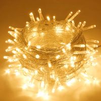 SANJICHA String Lights Indoor/Outdoor - Waterproof, Brighter, Safer - 8 Modes Twinkle Lights 66FT 200 LED Warm White, Plug in String Lights for Home Decor Wedding Garden Party Room Decor