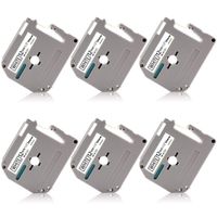 Unismar Compatible Label Tape Replacement for Brother P-Touch M Series Tape M-K131 MK131 M-K131s for PT-70BM PT-M95 PT-90 PT-70 PT-65 PT-70SR PT-85 Label Maker, 1/2" x 26.2', Black on Clear, 6-Pack