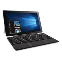 2018 RCA Cambio 2-in-1 10.1" Touchscreen Tablet PC, Intel Quad-Core Processor, 2GB RAM, 32GB SSD, Detachable Keyboard, Webcam, WIFI, Bluetooth, Windows 10, Black