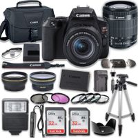 Canon EOS Rebel SL3 DSLR Camera (Black) with 18-55mm is STM Lens + 2 x 32GB Card + Accessory Kit
