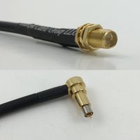 6 inch RG174 RP-SMA FEMALE to MS-156 MALE ANGLE Pigtail Jumper RF coaxial cable 50ohm Quick USA Shipping