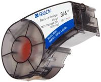 Brady M21-750-595-OR BMP21 Tape B- 595 Indoor/Outdoor Vinyl Film Size: 3/4" x 21' BLK/ORN