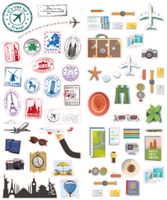 Polaroid PL2X3STRAVEL Colorful & Decorative Travel Stickers for 2x3 Photo Paper, Colorful