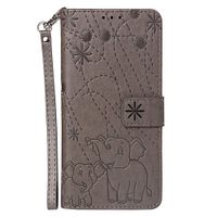 Lomogo Leather Wallet Case for iPhone 6S Plus / 6 Plus with Stand Feature Card Holder Magnetic Closure, Shockproof Flip Case Cover for Apple iPhone 6SPlus / 6Plus - LOYBO470019 Grey