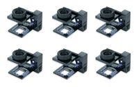 Carson LT-10MU LED Lighted LinenTest 11.5X Focusing Loupes for Stitch & Thread Counting (Set of 6)
