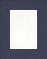Pack of 2 24x36 Navy Blue Picture Mats with White Core, for 20x30 Pictures