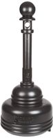 Eagle 1206BLACK High Density Polyethylene (HDPE) SafeSmoker Cigarette Receptacle, 5 quarts Capacity, 37.75" Height, 15.25" Diameter, Black