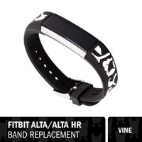 WITHit French Bull Designer Silicone Fitbit Alta/Alta HR Band - Secure, Adjustable, Fitbit Watch Band Replacement, Fits Most Wrists (5.5"-7.25") Sweat-Resistant Accessories (Vine)