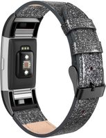 SWEES Bands Compatible for Fitbit Charge 2 Leather Small (5.6" - 7.5"), Genuine Leather Replacement Wristband Metal Connectors Women, Black, Beige, Brown, Grey, Rose Gold, Blue