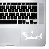 StickAny Palm Series Great White Shark Sticker for MacBook Pro, Chromebook, and Laptops (White)