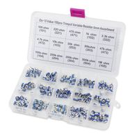 OCR 15 Value 150pcs 100 ohm- 1M ohm Trimpot Variable Resistor 6mm Assortment Box Kit(15Value 150PCS)