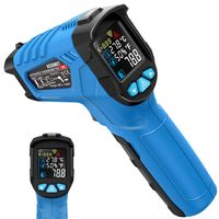 Infrared Thermometer, Acegmet Infrared Thermometer Gun Non-Contact -58℉~1022℉ (-50℃ ~ 550℃) Adjustable Emissivity with Color LCD Screen Digital Temperature Gun Alarm Setting for Cooking BBQ