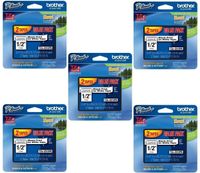 Brother Genuine P-touch, TZE2312PK, 1/2" (0.47") Standard Laminated P-Touch Tape, Black on White, Laminated for Indoor or Outdoor Use, Water Resistant, 26.2 Feet (8M), 10 Tapes