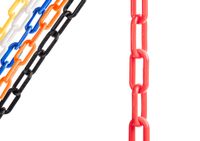 US Weight Chainboss Red Plastic Safety Chain with Sun Shield UV Resistant Technology - 10 ft