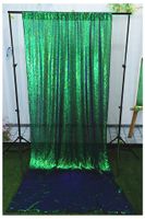 ShinyBeauty Sequin Backdrop-20FTx10FT-Iridescent Green Photo Booth Backdrop Sequin Photography Backdrop Portable Curtains Designed Party Festival Decoration -190626S (20FTx10FT, Changed Green)