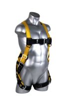 Guardian Fall Protection 1703 Velocity Economy Harness HUV Pass Thru Chest and Tongue Buckle Legs, Small/Large