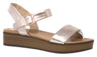 Soda Women's Flatform Comfort Insole Adjustable Ankle Buckle Platform Wedge Sandals, Nebula Dk Penny 7