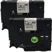 NEOUZA 2PK Compatible for Brother P-Touch Laminated Tze Tz Label Tape Cartridge 9mm x 8m (TZe-221 Black on White)