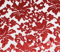 Lace Fabric Sequin Guipure Floral Beyonce RED / 51" Wide/Sold by The Yard