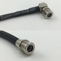 10 feet RG142 QMA MALE ANGLE to QMA MALE Pigtail Jumper RF coaxial cable 50ohm High Quality Quick USA Shipping
