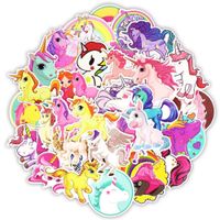 artoon Unicorn Sticker Vinyl Cute - Waterproof Sticker Many Pink Unicorns by Girls Child Teens Love Water Bottle Laptop Phone Case Skateboard Guitar Suitcase Motorcycle Bike Doodle IPad (30PCS)