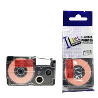 LM Tapes - Casio KL-8100 9mm Black on Red Compatible Label Tape for Casio KL8100 EZ Label Printer