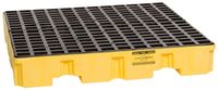 Drum Spill Cntnmnt Pallet, 4 Drum, 8k lb.